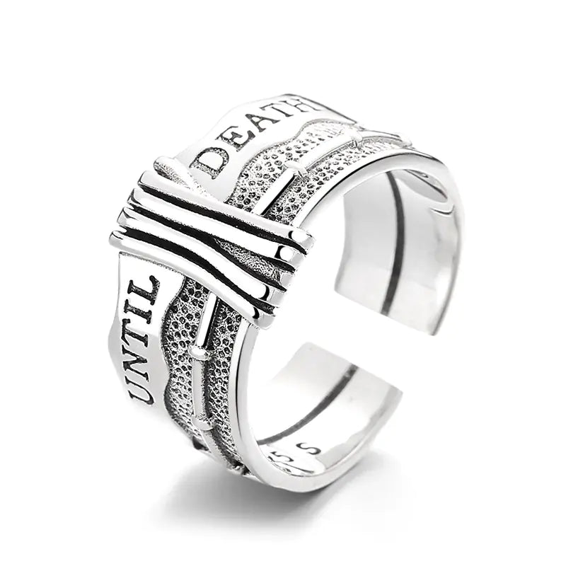 Sterling Silver Vintage Distressed Ring